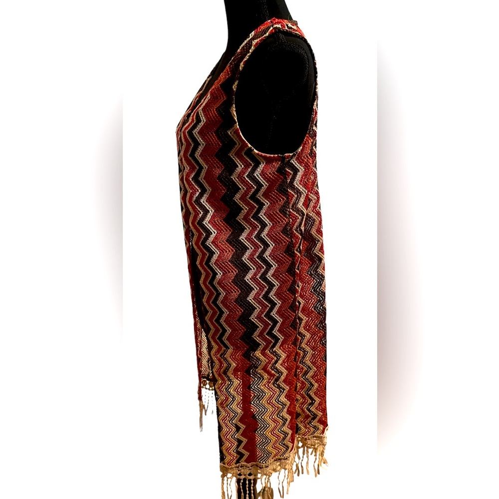 No Boundaries Vintage Boho Fringed Vest Jrs Large 11-13 - Picture 2 of 6